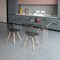 Mid-Century Modern Style Dining Chair with Wooden Dowel Eiffel Legs, DSW Transparent Plastic Shell Accent Chair